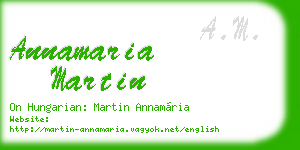 annamaria martin business card