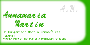 annamaria martin business card